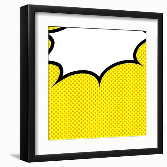 Speech Bubble Pop-Art Style-jirawatp-Framed Art Print