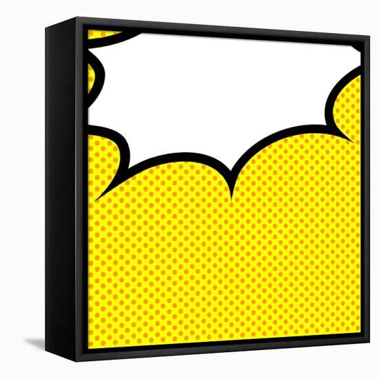 Speech Bubble Pop-Art Style-jirawatp-Framed Stretched Canvas