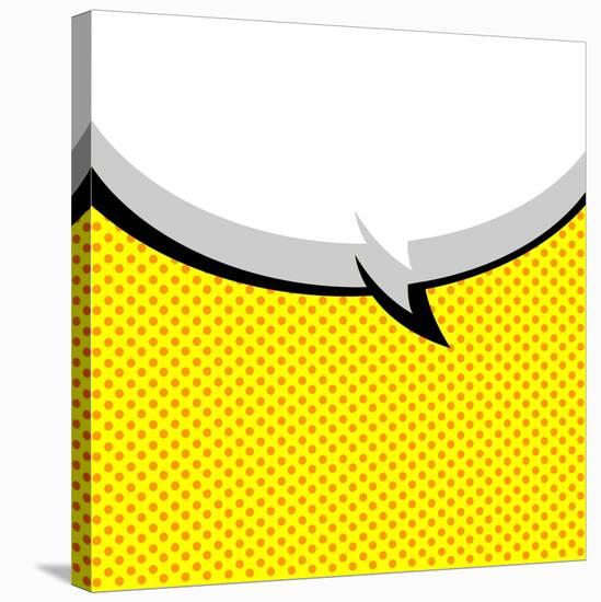 Speech Bubble Pop-Art Style-jirawatp-Stretched Canvas