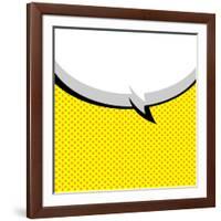 Speech Bubble Pop-Art Style-jirawatp-Framed Art Print