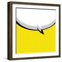 Speech Bubble Pop-Art Style-jirawatp-Framed Art Print