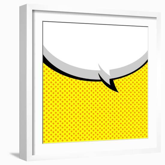 Speech Bubble Pop-Art Style-jirawatp-Framed Art Print