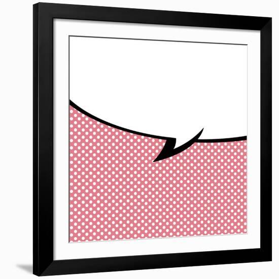 Speech Bubble Pop-Art Style-jirawatp-Framed Art Print