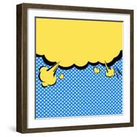 Speech Bubble Pop-Art Style-jirawatp-Framed Art Print