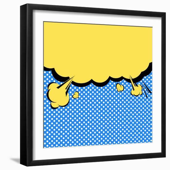 Speech Bubble Pop-Art Style-jirawatp-Framed Art Print