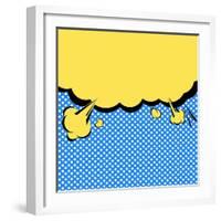 Speech Bubble Pop-Art Style-jirawatp-Framed Art Print