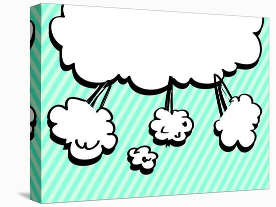 Speech Bubble Pop Art-KiddaiKiddee Studio-Stretched Canvas