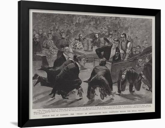Speech Day at Harrow, the Frogs of Aristophanes Being Performed before the Royal Visitors-Sydney Prior Hall-Framed Giclee Print