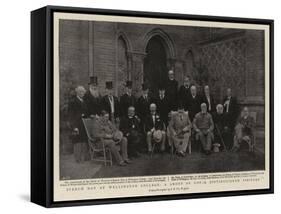 Speech Day at Wellington College, a Group of Royal Distinguished Visitors-null-Framed Stretched Canvas