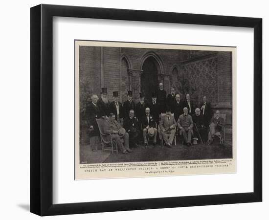 Speech Day at Wellington College, a Group of Royal Distinguished Visitors-null-Framed Giclee Print