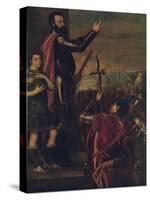 'Speech of the Marquis del Vasto', c1540, (c1934)-Titian-Stretched Canvas