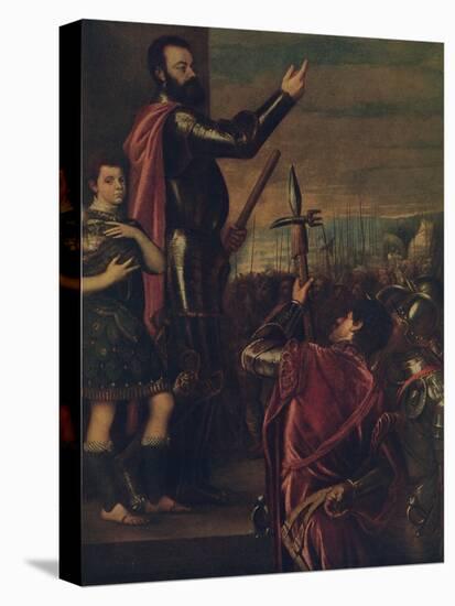 'Speech of the Marquis del Vasto', c1540, (c1934)-Titian-Stretched Canvas