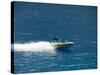 Speed Boat, Assos, Kefalonia (Cephalonia), Ionian Islands, Greece-R H Productions-Stretched Canvas