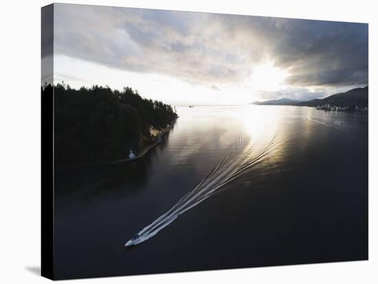 Speed Boat in Burrard Inlet, Vancouver, British Columbia, Canada, North America-Christian Kober-Stretched Canvas