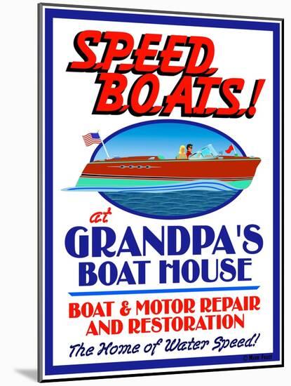 Speed Boats-Mark Frost-Mounted Giclee Print