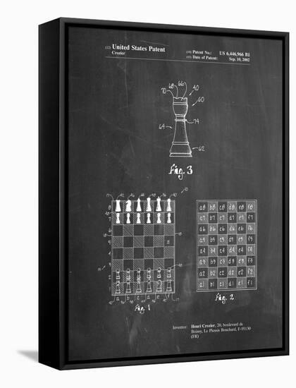 Speed Chess Game Patent-Cole Borders-Framed Stretched Canvas