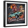 Speed Demon Flaming Hot Rod-FlyLand Designs-Framed Giclee Print