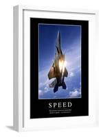 Speed: Inspirational Quote and Motivational Poster-null-Framed Photographic Print