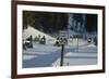 Speed Limit Sign and Snowmobiles-W. Perry Conway-Framed Photographic Print