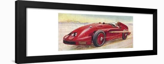 ''Speed of the Wind (Captain G. E. T. Eyston & A. Denly)', 1938-George Eyston-Framed Giclee Print