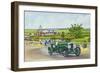 Speed Six Bentley at Brooklands 1930, 1986 (Oil on Canvas)-Richard Wheatland-Framed Giclee Print