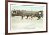 Speed Skating Races, Saranac Lake, New York-null-Framed Premium Giclee Print