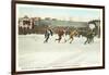 Speed Skating Races, Saranac Lake, New York-null-Framed Art Print