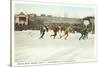 Speed Skating Races, Saranac Lake, New York-null-Stretched Canvas