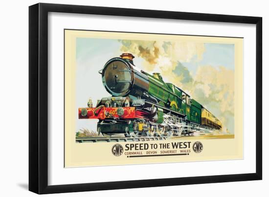 Speed to the West-null-Framed Art Print
