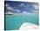 Speedboat Arriving in Tropical Beach, Maldives, Indian Ocean, Asia-Sakis Papadopoulos-Stretched Canvas