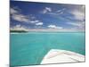 Speedboat Arriving in Tropical Beach, Maldives, Indian Ocean, Asia-Sakis Papadopoulos-Mounted Photographic Print