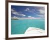 Speedboat Arriving in Tropical Beach, Maldives, Indian Ocean, Asia-Sakis Papadopoulos-Framed Photographic Print