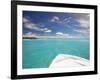 Speedboat Arriving in Tropical Beach, Maldives, Indian Ocean, Asia-Sakis Papadopoulos-Framed Photographic Print