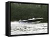 Speedboat on Water-null-Framed Stretched Canvas