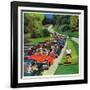 "Speeder on the Median," June 2, 1962-Richard Sargent-Framed Giclee Print