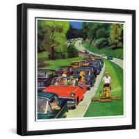 "Speeder on the Median," June 2, 1962-Richard Sargent-Framed Giclee Print