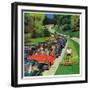 "Speeder on the Median," June 2, 1962-Richard Sargent-Framed Giclee Print