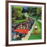 "Speeder on the Median," June 2, 1962-Richard Sargent-Framed Giclee Print