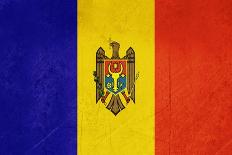 Grunge Sovereign State Flag Of Country Of Moldova In Official Colors-Speedfighter-Art Print