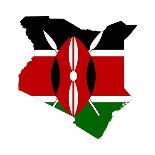 Kenya Flag On Map-Speedfighter-Art Print