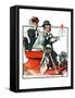 "Speeding Along", July 19,1924-Norman Rockwell-Framed Stretched Canvas