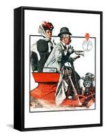 "Speeding Along", July 19,1924-Norman Rockwell-Framed Stretched Canvas