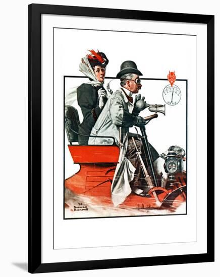 "Speeding Along", July 19,1924-Norman Rockwell-Framed Giclee Print