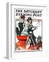 "Speeding Along" Saturday Evening Post Cover, July 19,1924-Norman Rockwell-Framed Giclee Print