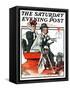 "Speeding Along" Saturday Evening Post Cover, July 19,1924-Norman Rockwell-Framed Stretched Canvas