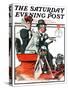 "Speeding Along" Saturday Evening Post Cover, July 19,1924-Norman Rockwell-Stretched Canvas