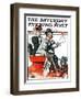 "Speeding Along" Saturday Evening Post Cover, July 19,1924-Norman Rockwell-Framed Giclee Print