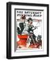 "Speeding Along" Saturday Evening Post Cover, July 19,1924-Norman Rockwell-Framed Giclee Print