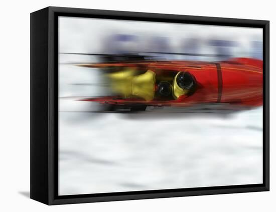 Speeding Bobsled-null-Framed Stretched Canvas