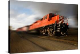 Speeding Locomotive-Steve mc-Stretched Canvas